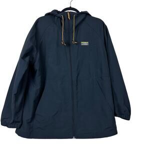 L.L.Bean Women’s 1X Plus Hooded Lightweight Jacket Navy Outdoor Anorak